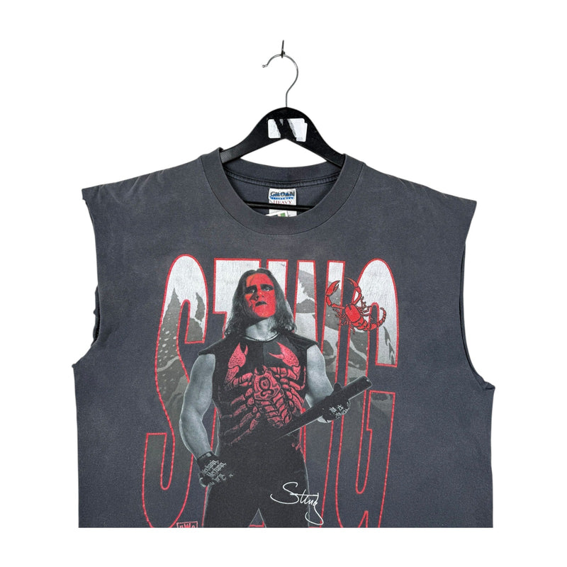 Vintage Sting WCW nWo Wrestling Cut Off Muscle Tee Top