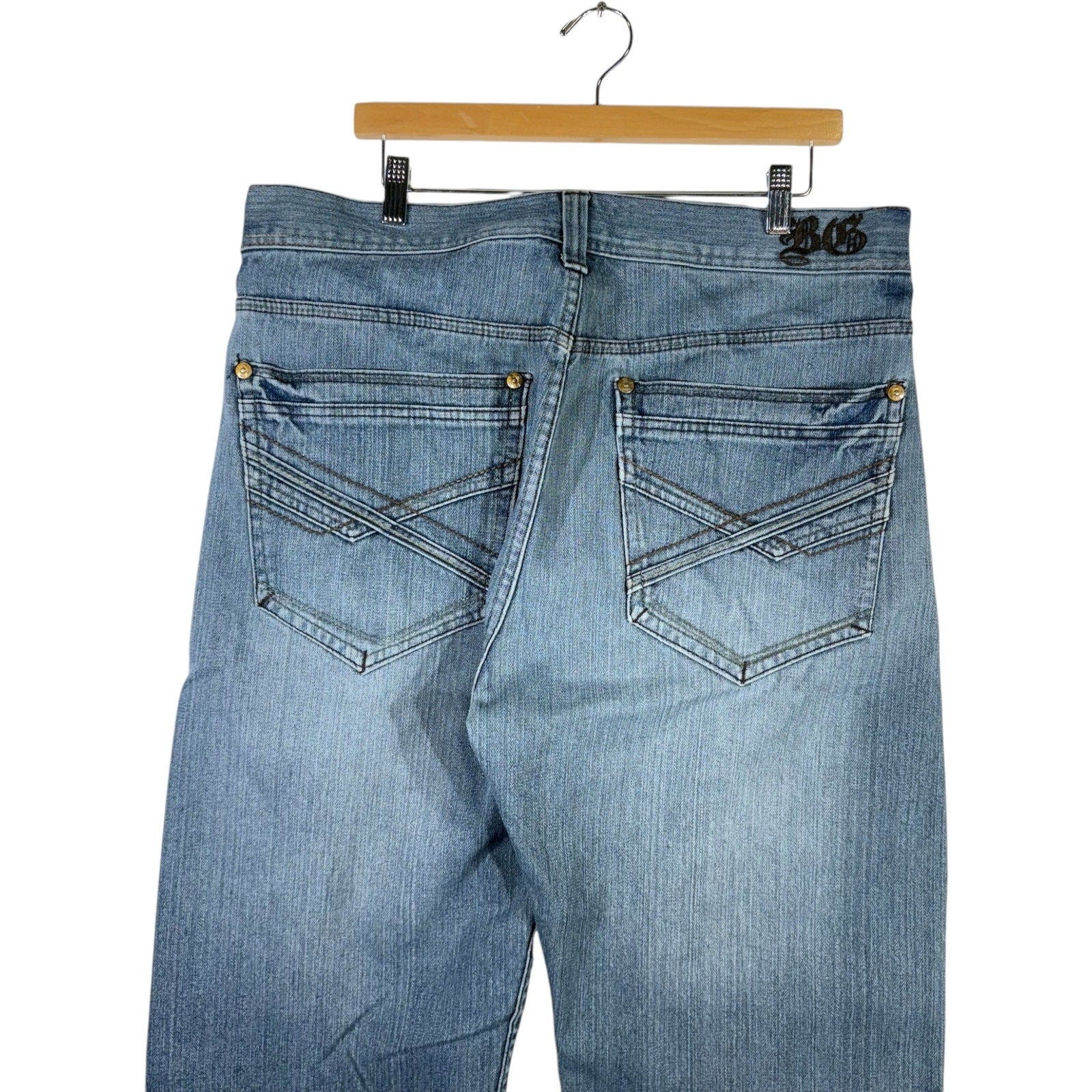 Vintage Blue Gear Wide Leg Denim Jeans 38 x 26