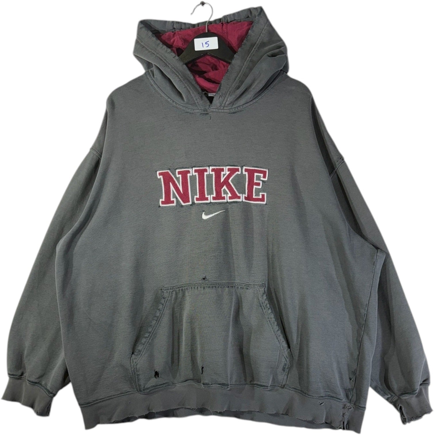 Vintage Nike Embroidered Spell Out Logo Hoodie