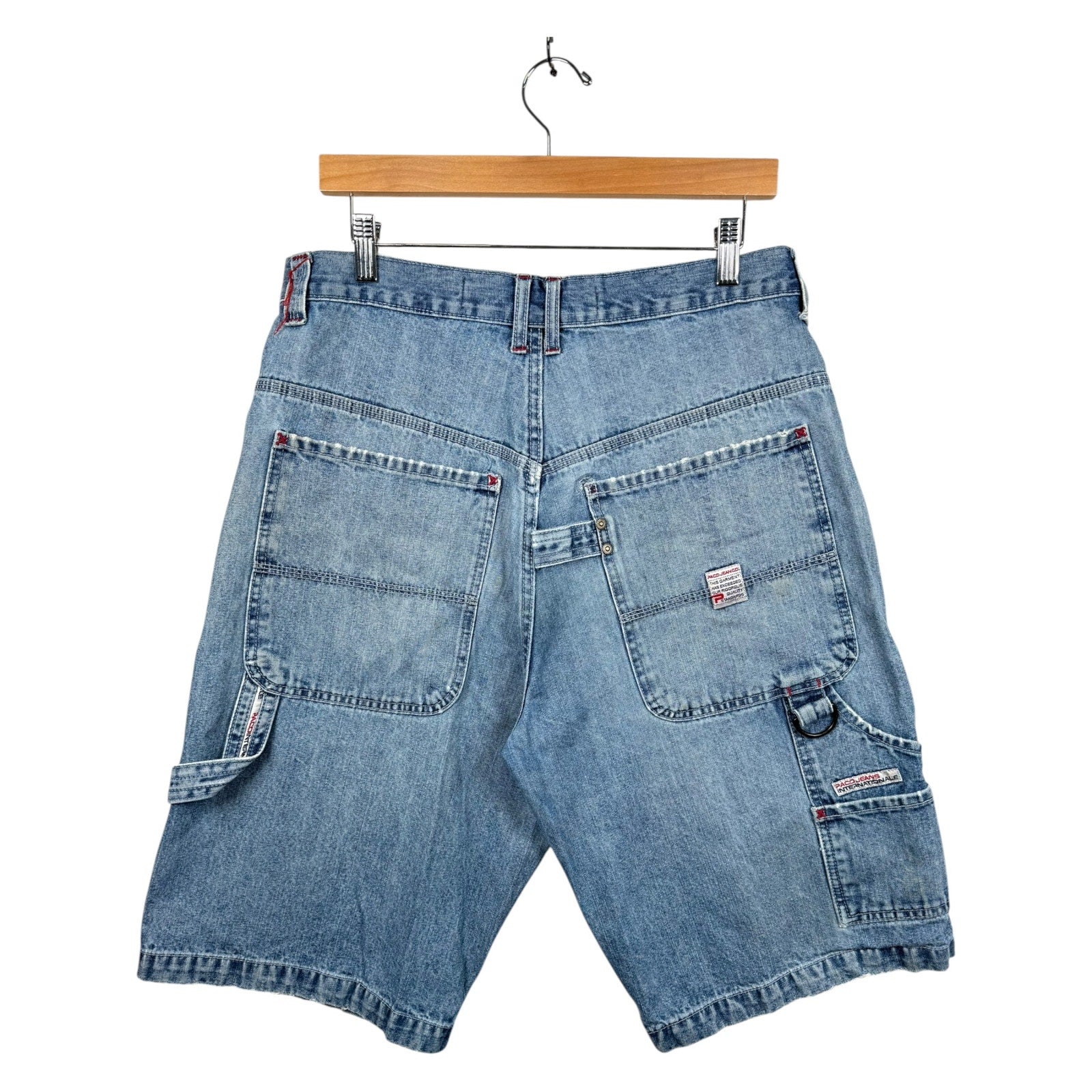 Vintage Straight Leg Cotton Bermuda Denim Shorts 34