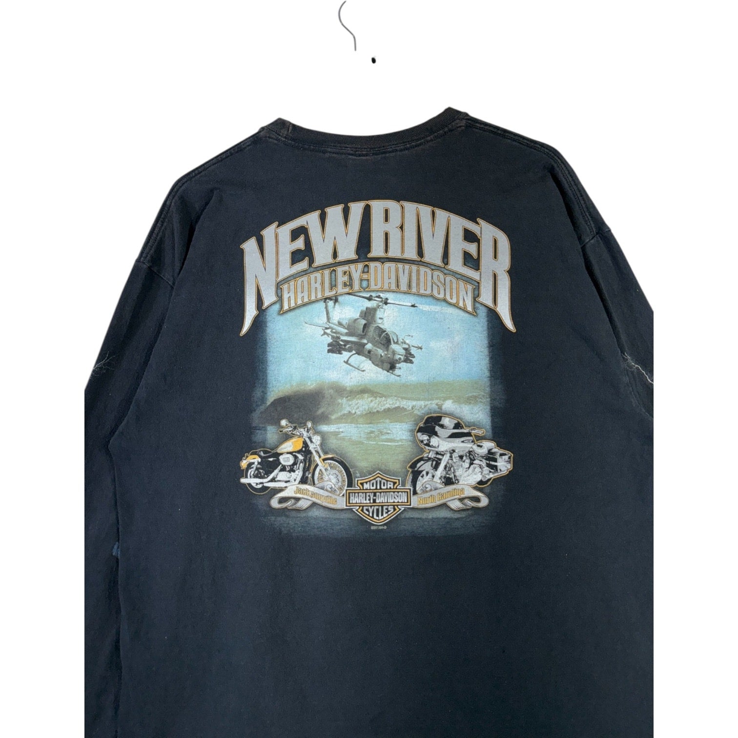 Vintage Harley Davidson Motorcycles New River Long Sleeve