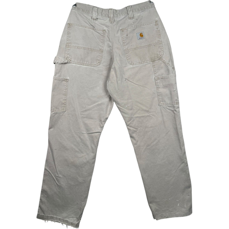 Vintage Carhartt Tribal Flame Patchwork Carpenter Pants 30