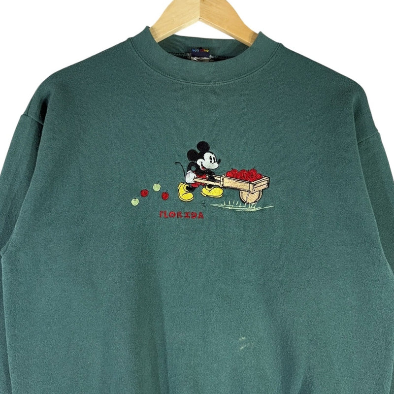 Vintage Disney Mickey Mouse Florida Embroidered Crewneck