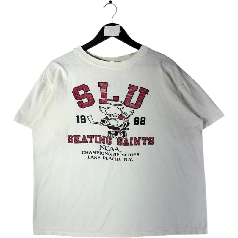 Vintage Champion SLU Skating Saints Hockey NCAA 80s T-Shirt