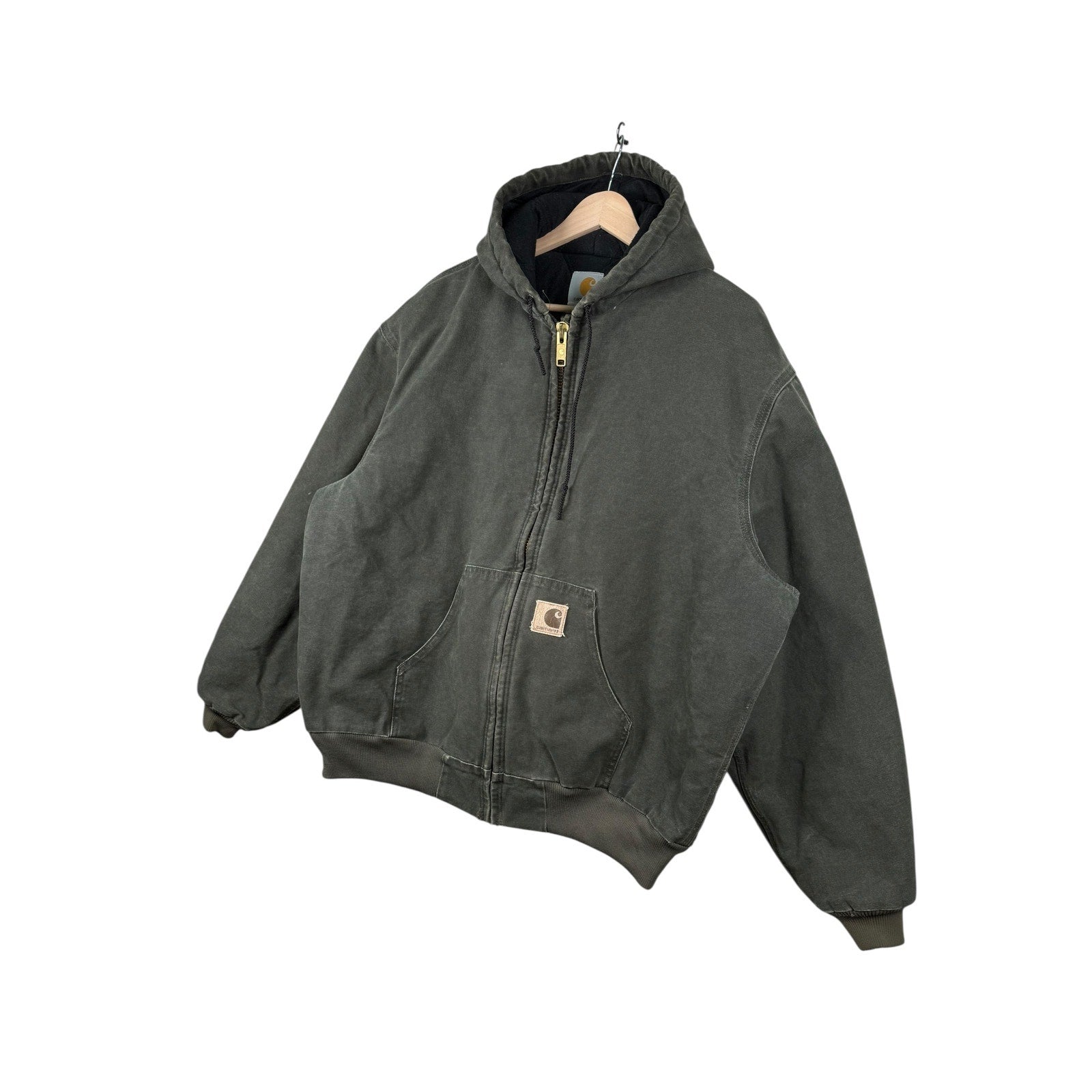 Vintage Carhartt Full Zip Canvas Hoodie Jacket