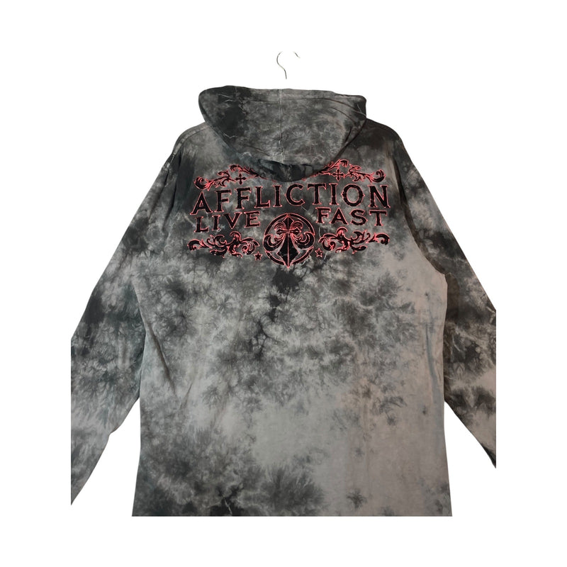 Vintage Affliction Live Fast Tie Dye Sweatshirt Hoodie