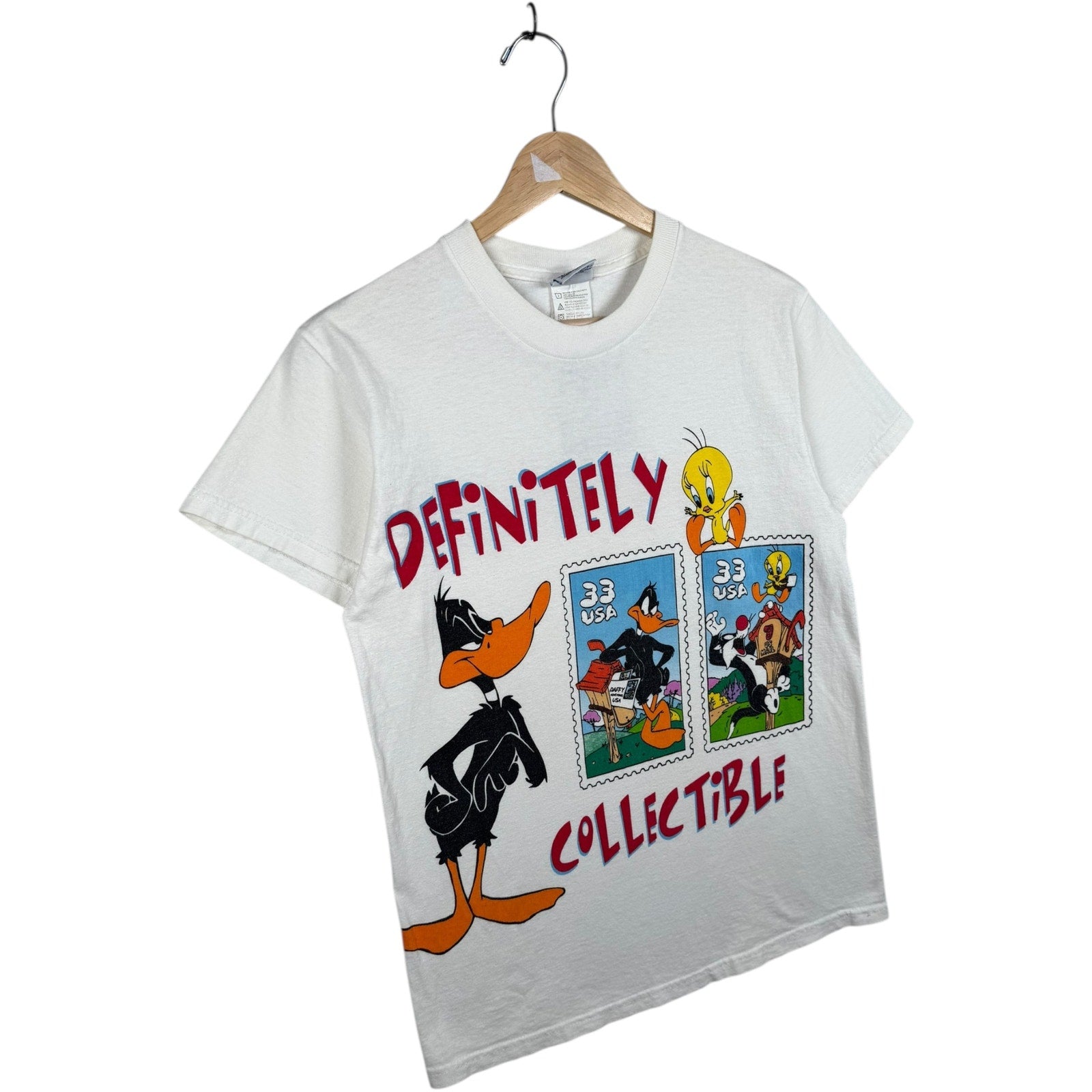 Vintage Looney Tunes Daffy Duck Tweety Definitely Collectible T-Shirt