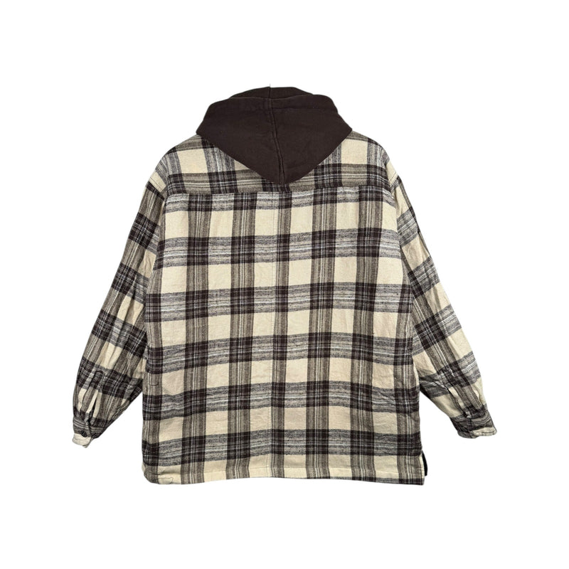 Vintage Dickies Plaid Sherpa Lined Hooded Shirt Jacket