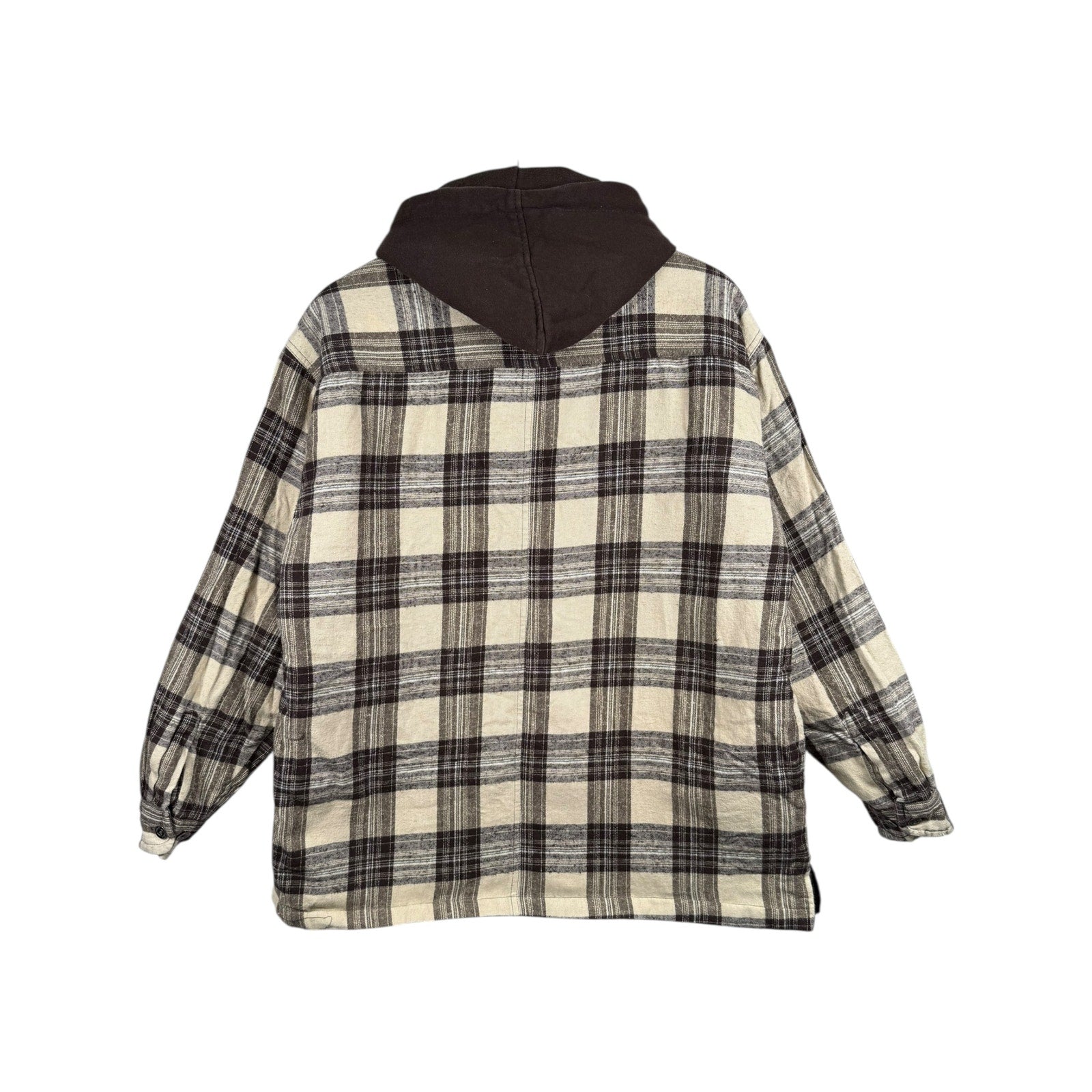 Vintage Dickies Plaid Sherpa Lined Hooded Shirt Jacket