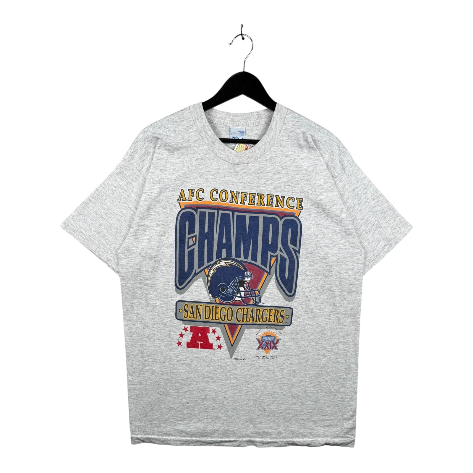 Vintage San Diego Chargers Super Bowl XXIX NFL T-Shirt