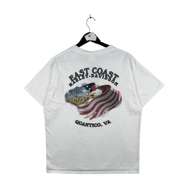 Vintage Harley Davidson Eagle Flag Graphic T-Shirt