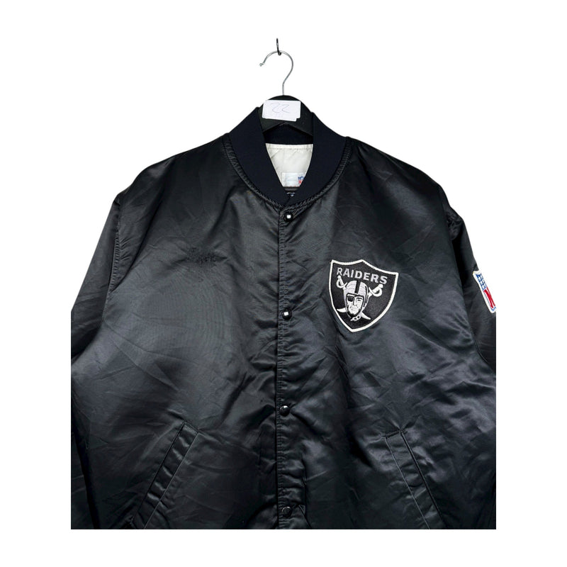 Vintage Starter Raiders NFL Satin Bomber Jacket