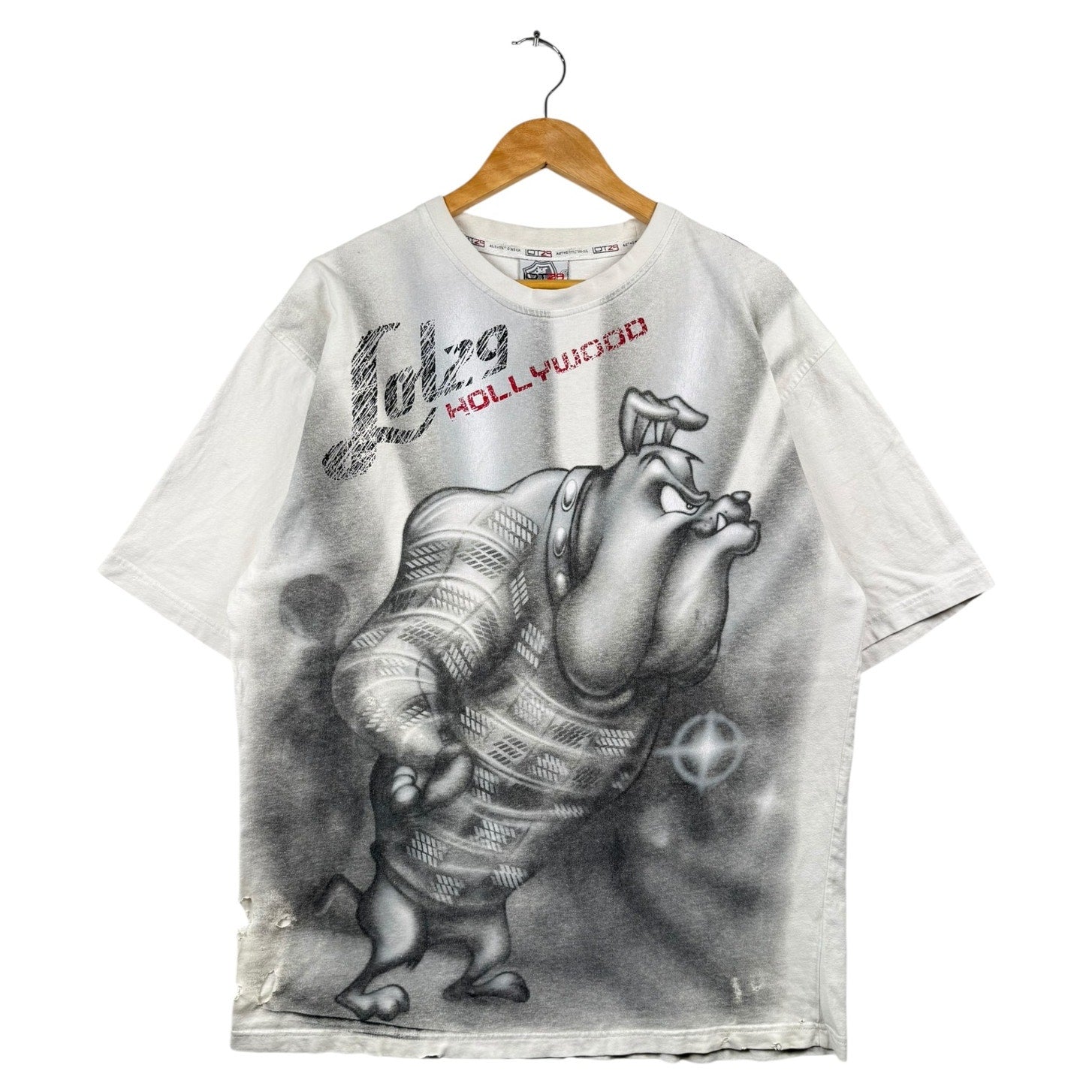 Vintage Lot29 Airbrushed Bulldog Graphic T-Shirt