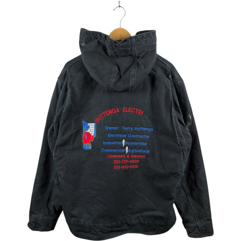 Vintage Carhartt Distressed Full Zip Hooded Workwear Jacket