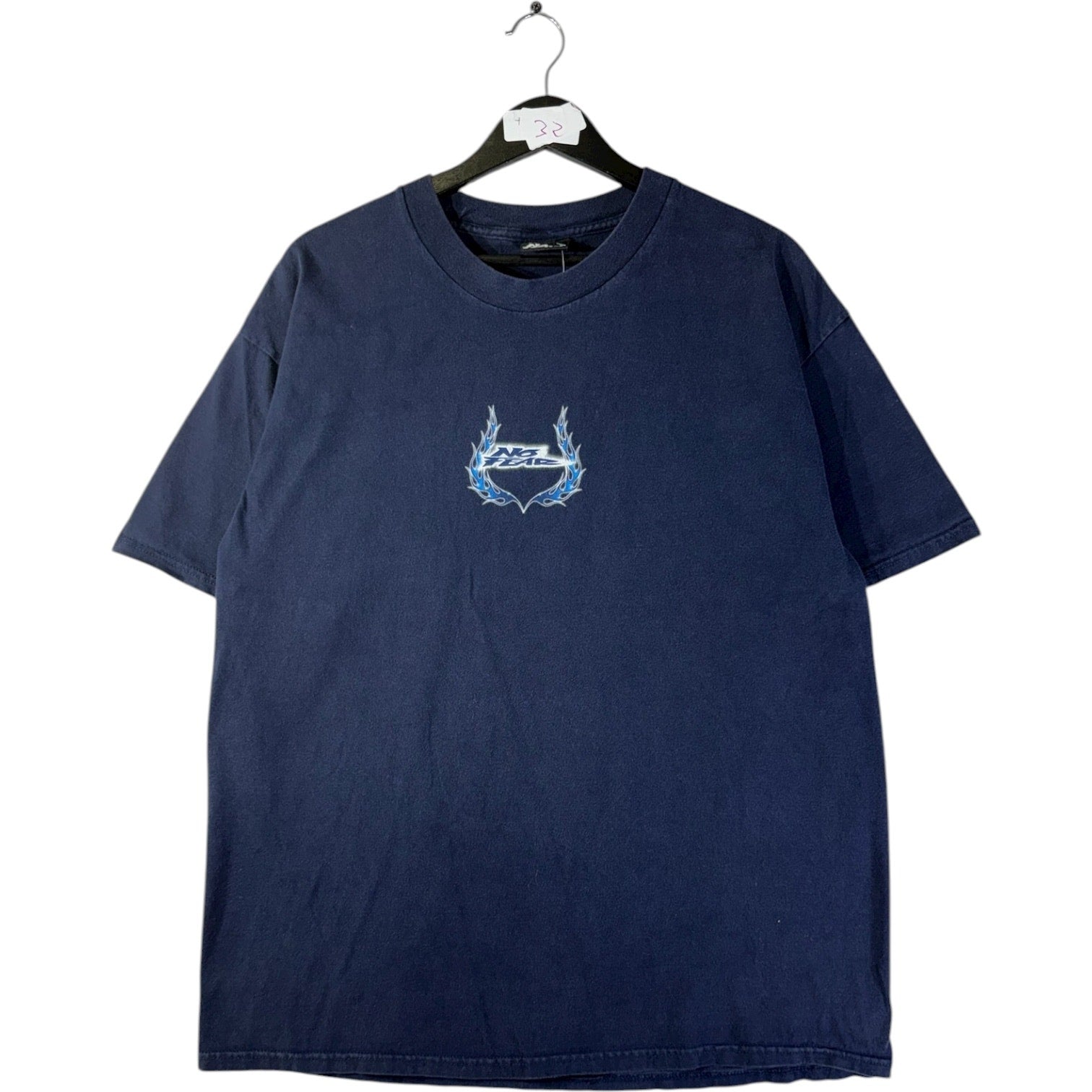 Vintage No Fear Logo Flame Skull T-Shirt