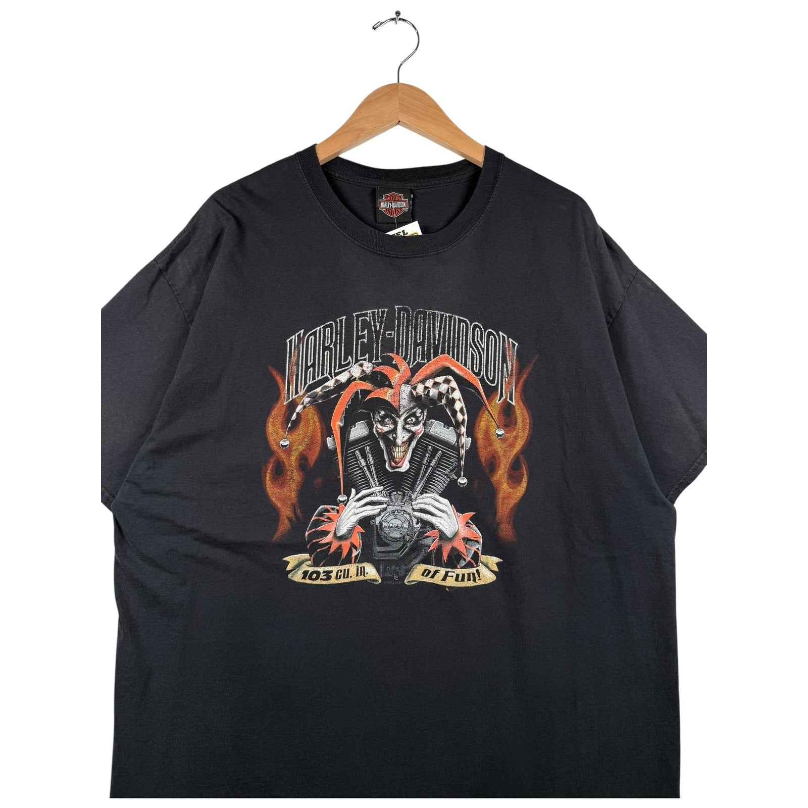 Vintage Harley-Davidson Jester Flames 103 Engine T-Shirt