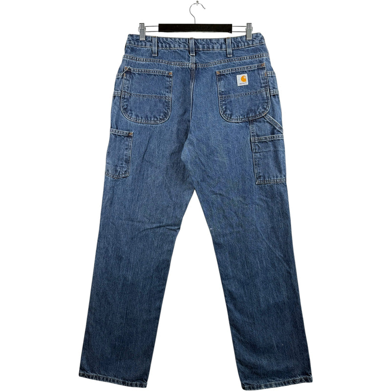 Vintage Carhartt Carpenter Straight Leg Denim Jeans 14x34