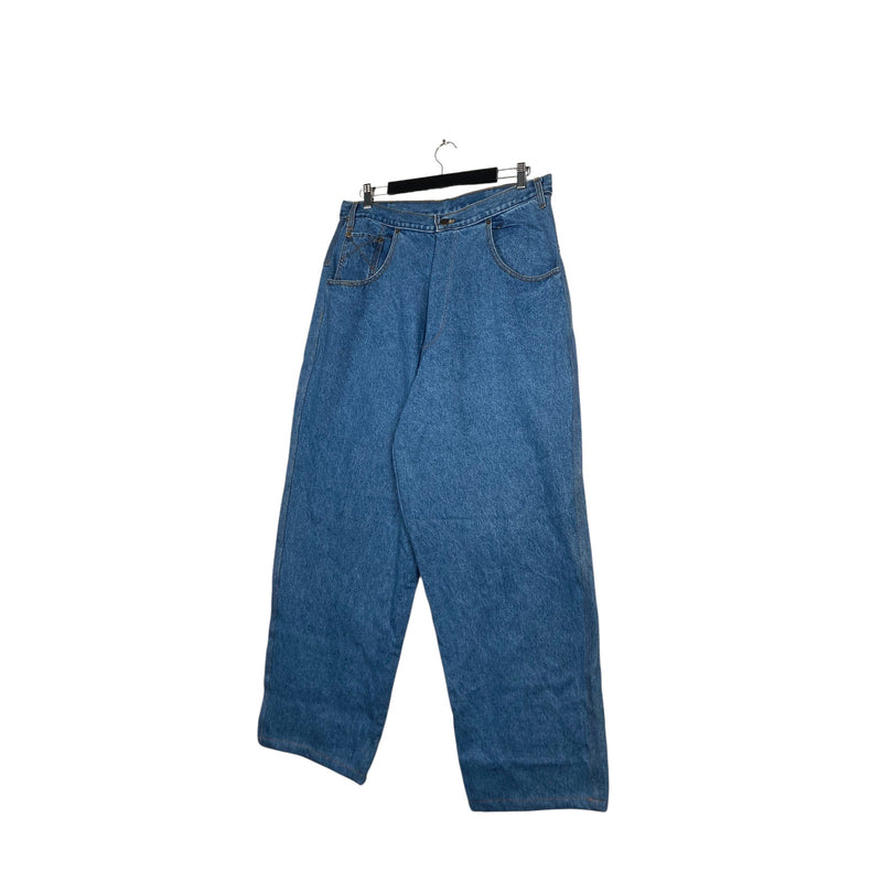 Vintage Pure Gear Embroidered Wide Leg Denim Jeans 34x28
