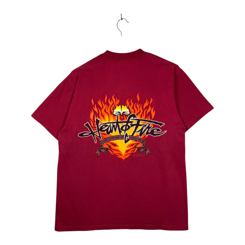 Vintage Heart of Fire Flame T-Shirt
