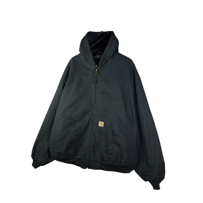 Vintage Carhartt Canvas Hooded Full Zip Workwear Jacket