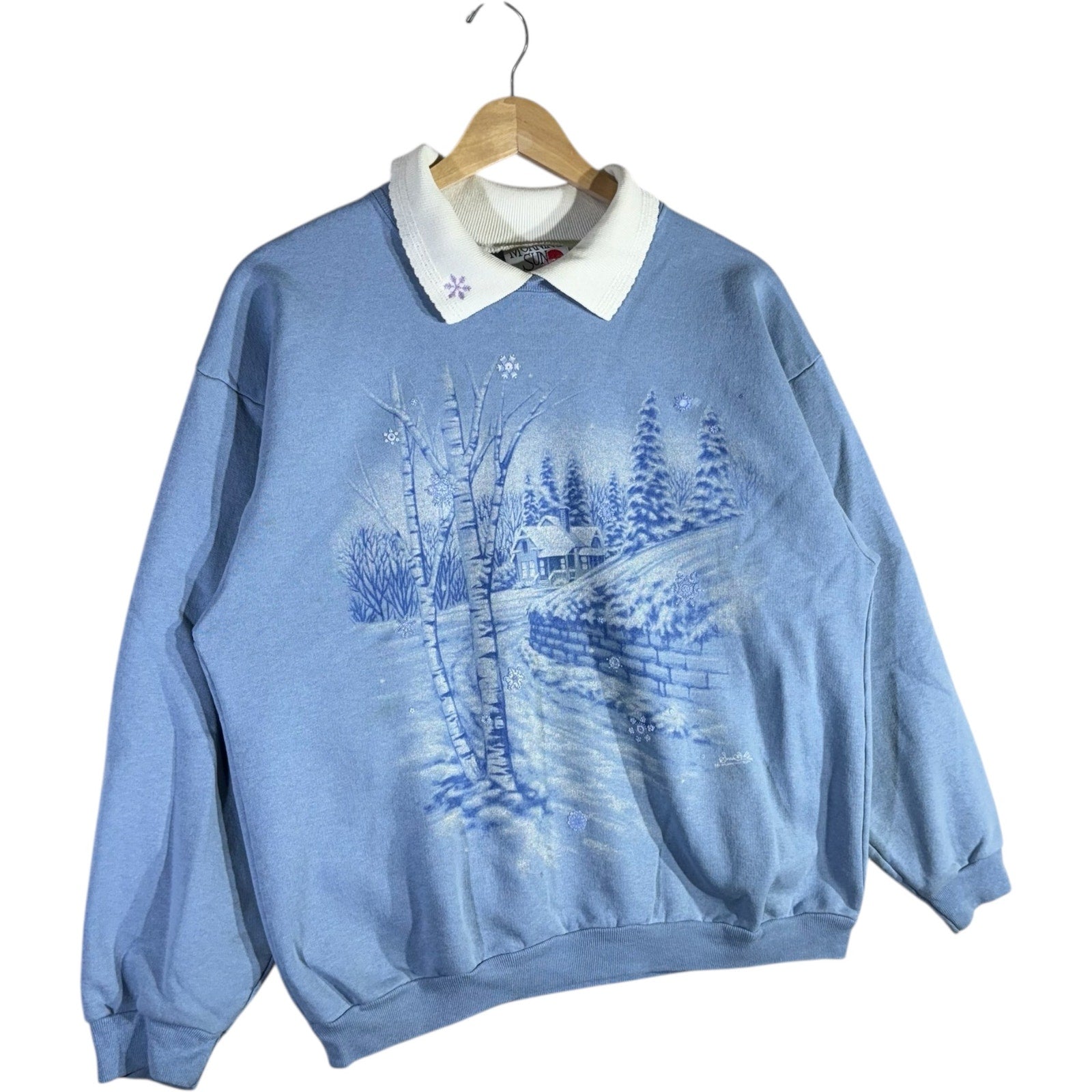 Vintage Winter Cabin Crewneck