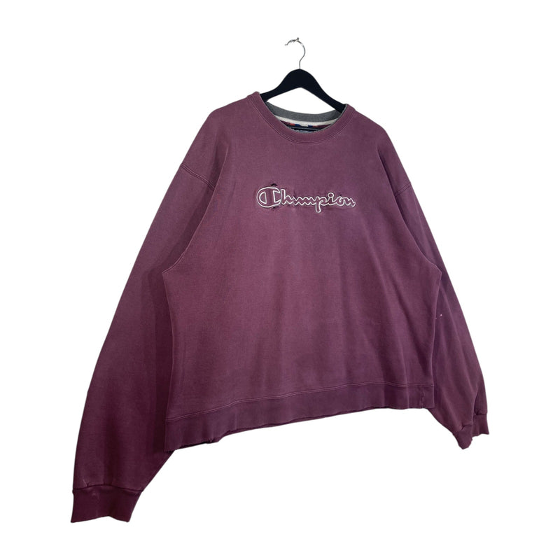 Vintage Champion Embroidered Distressed Crewneck