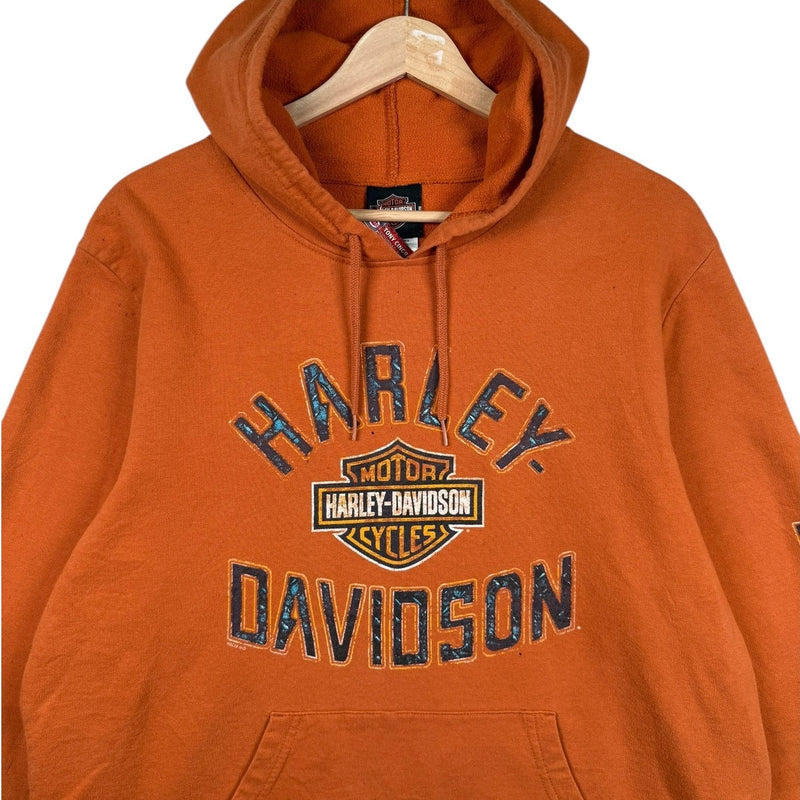 Vintage Harley Davidson Canada Flames Graphic Hoodie