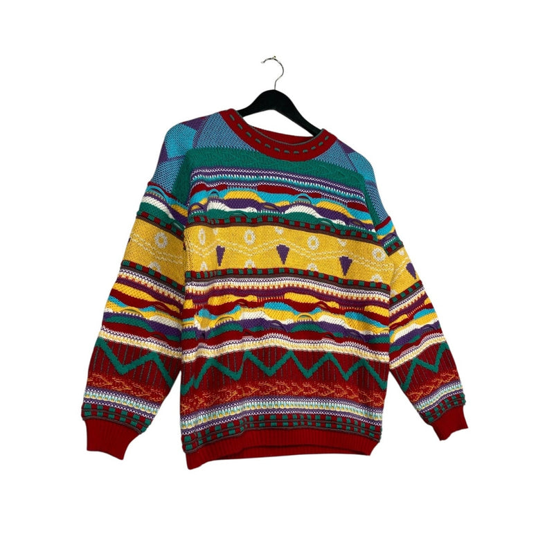 Vintage 3 Suisses Striped 3D Knit Sweater