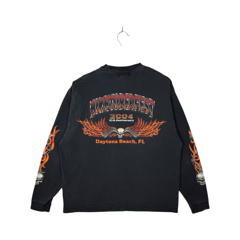 Vintage Biketoberfest Daytona Beach Eagle Long Sleeve T-Shirt