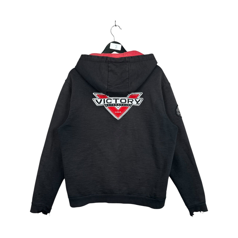 Vintage Victory Motorcycles USA Full Zip Hoodie