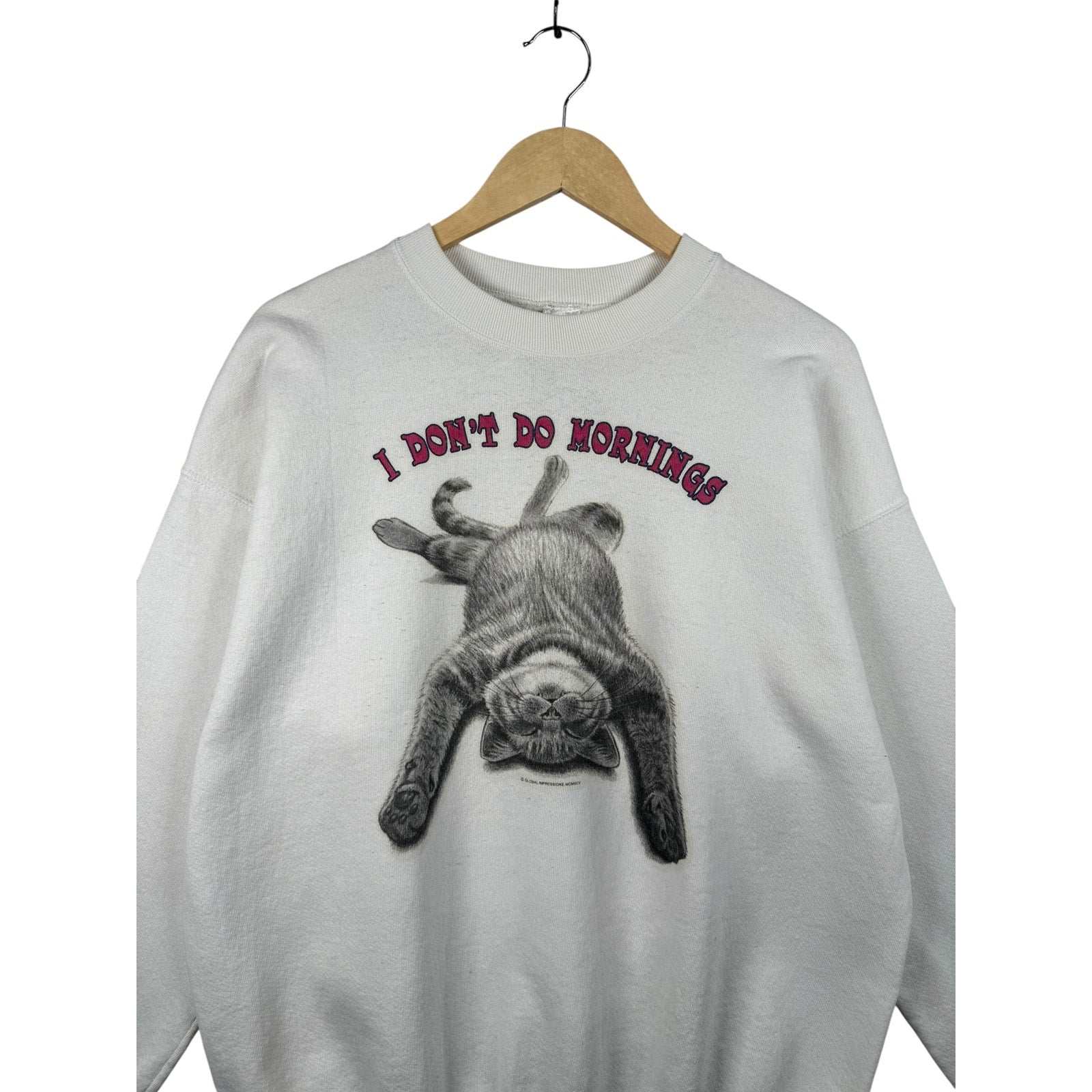 Vintage I Don't Do Mornings Sweatshirt Crewneck