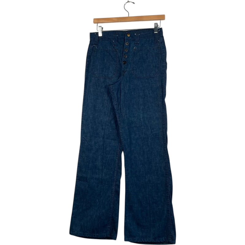 Vintage Flared Denim Button Fly Jeans 26x28