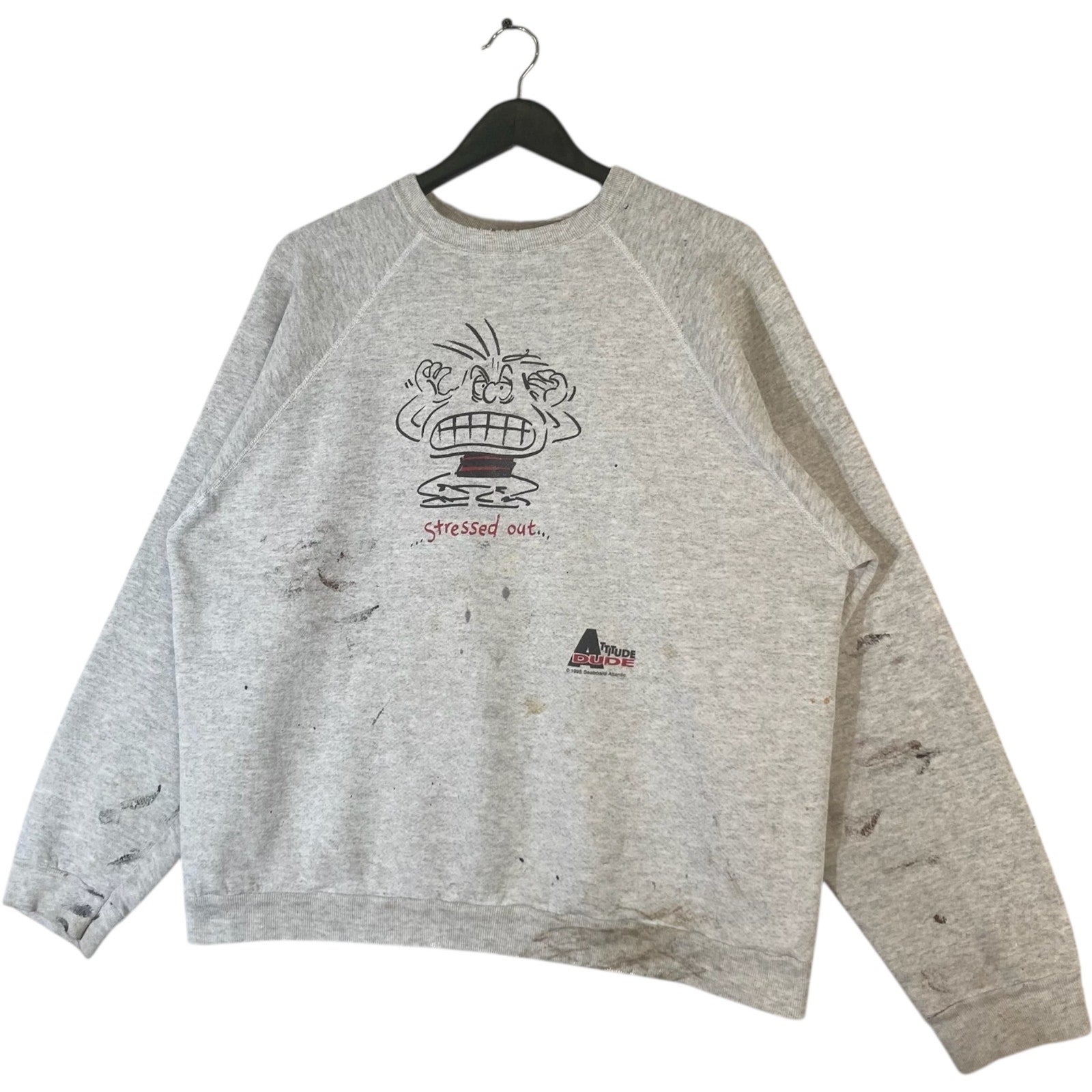 Vintage Attitude Dude "...Stressed Out..." Crewneck 1995