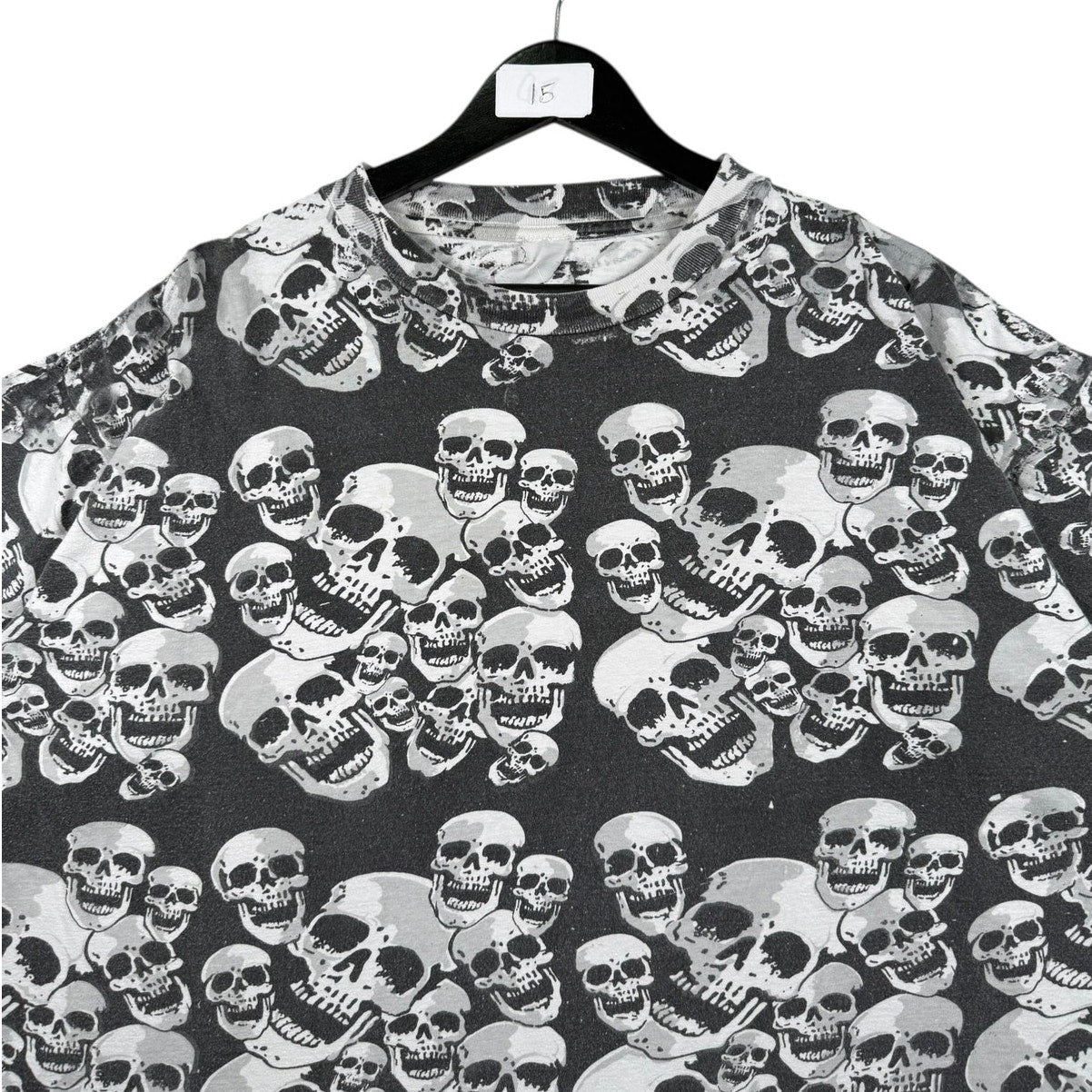 Vintage All Over Skull Print T-Shirt