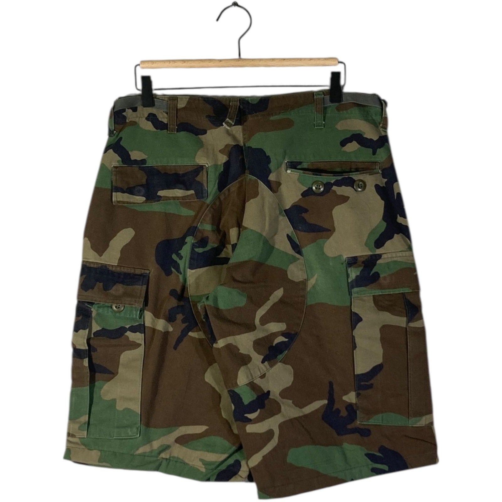 Vintage Military Camouflage Utility Cargo Shorts 34