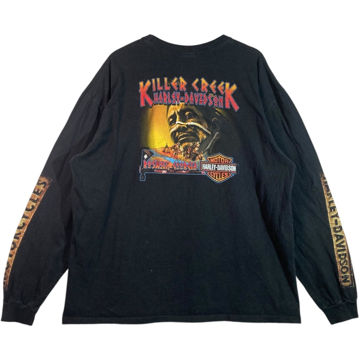 Vintage Harley-Davidson Killer Creek Skull Long Sleeve T-Shirt