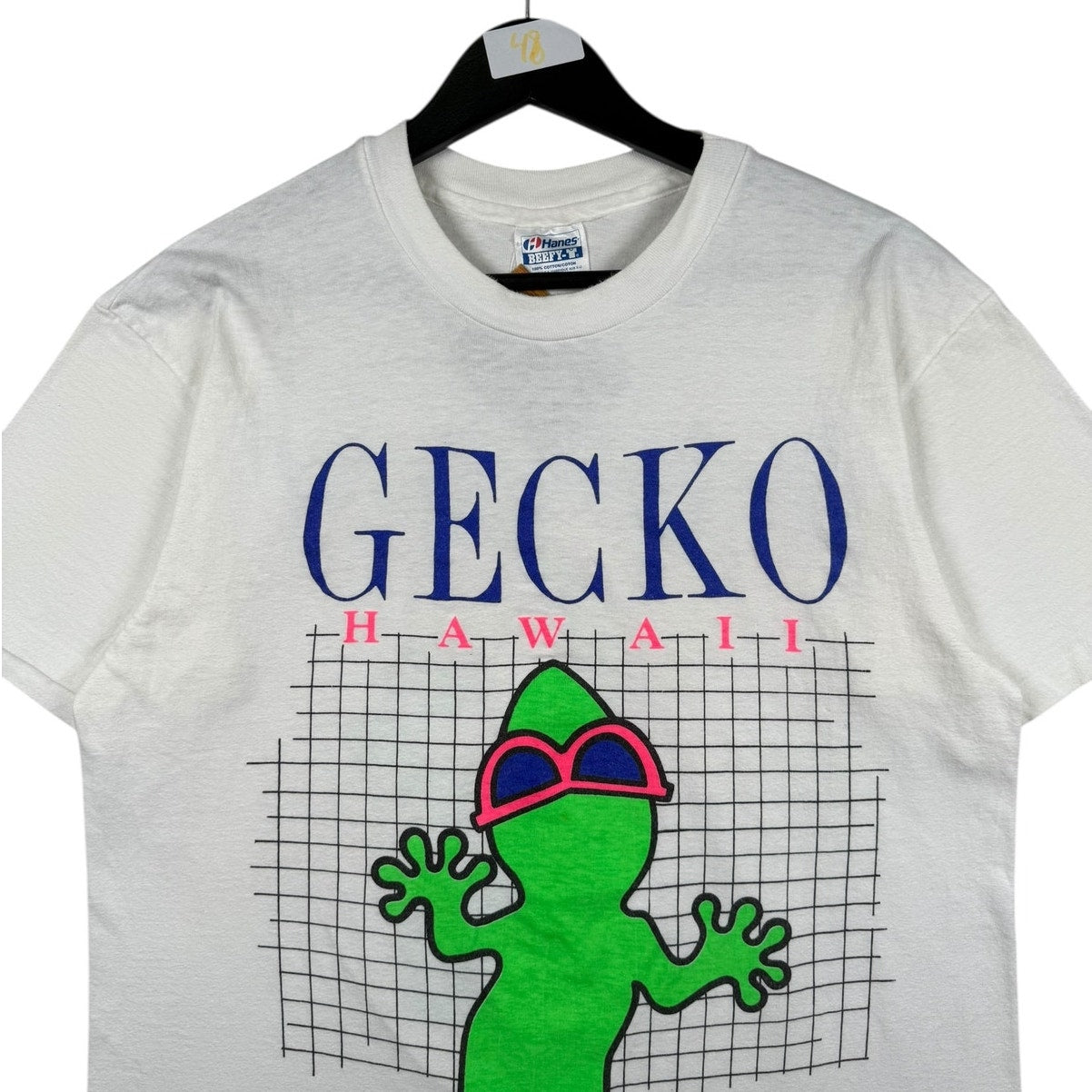 Vintage Gecko Hawaii Neon Lizard Graphic T-Shirt