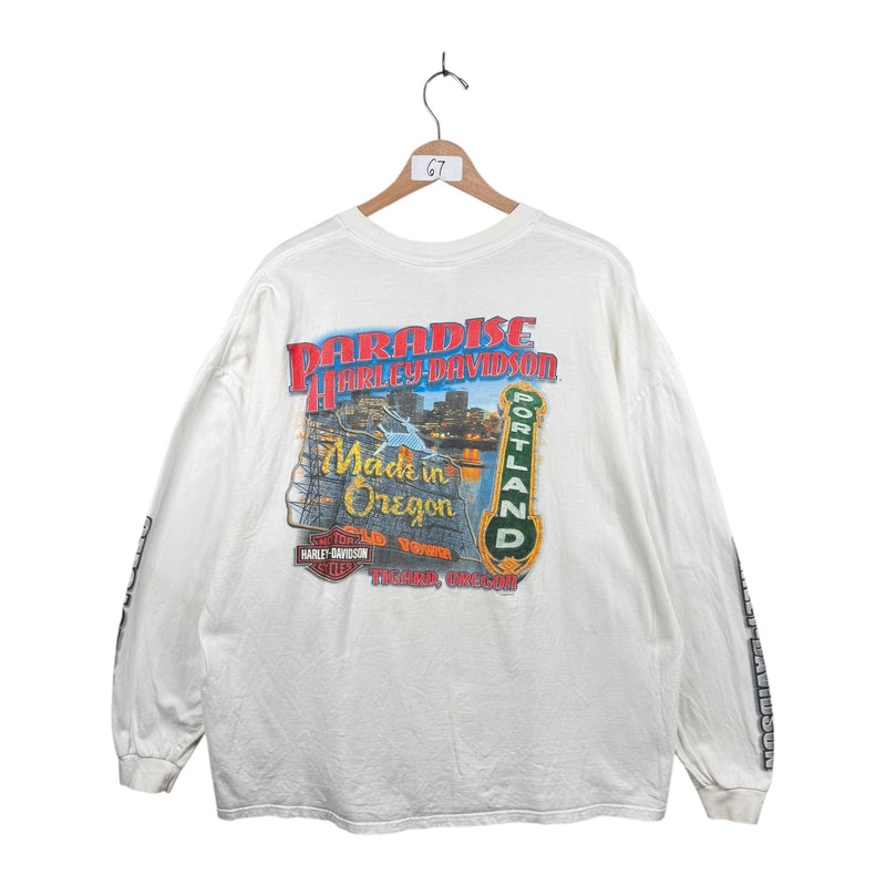 Vintage Harley Davidson Paradise Oregon Long Sleeve T Shirt