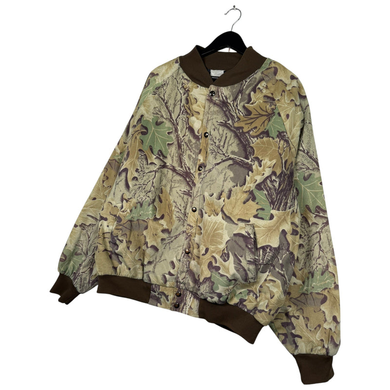 Vintage Camouflage Button Down Bomber Light Jacket