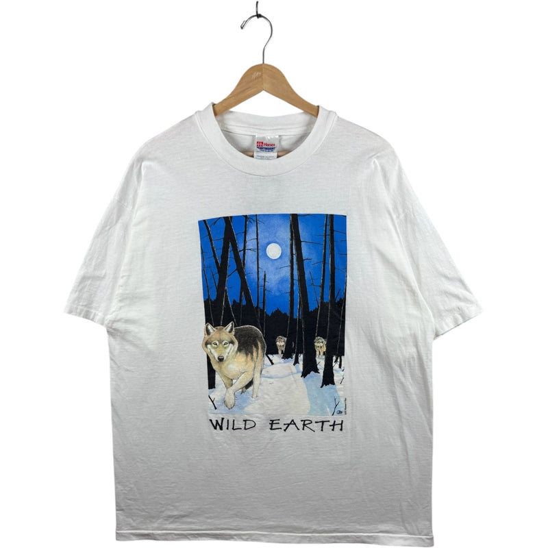 Vintage Wild Earth Wolf Moon T-Shirt XL