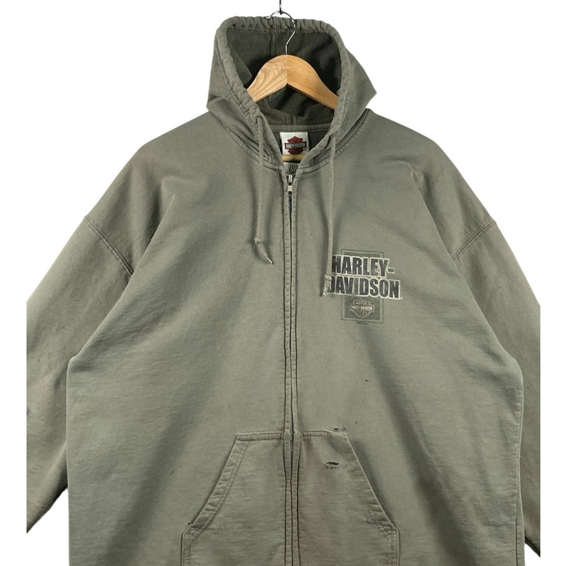 Vintage Harley Davidson Hoosier Indiana Full Zip Hoodie