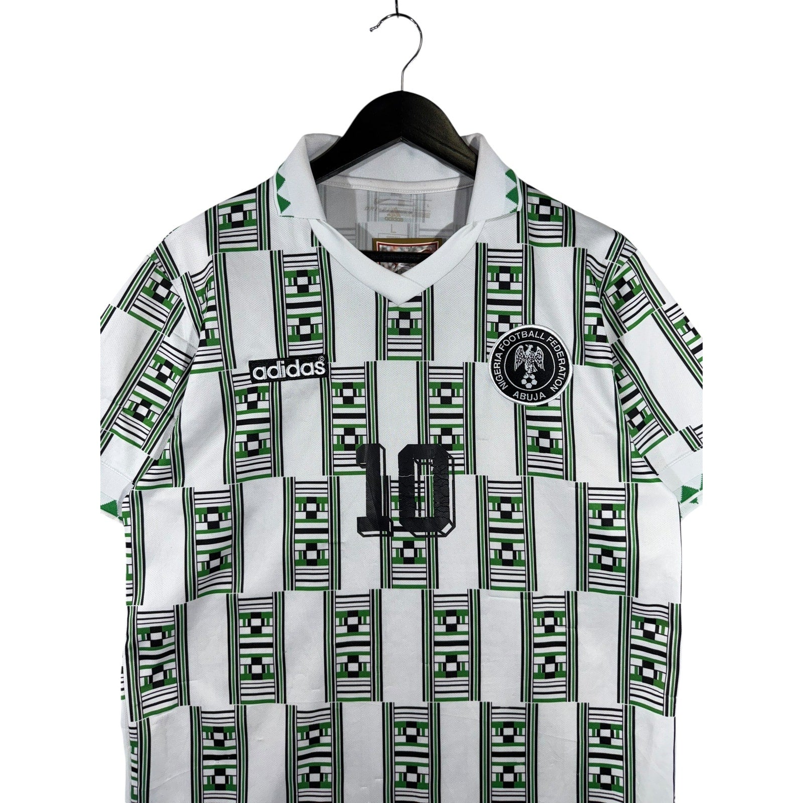 Vintage Adidas Okocha Nigeria Football Federation Jersey