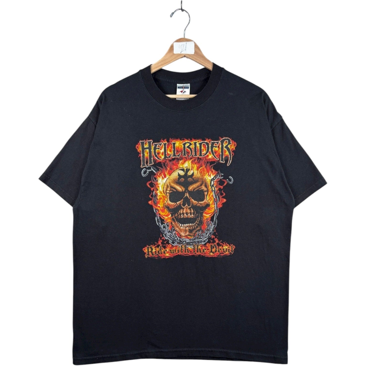 Vintage Hellrider Flaming Skull T-Shirt