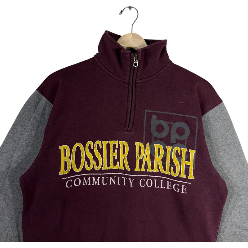 Vintage Bossier Parish Community College 1/4 Zip Sweatshirt