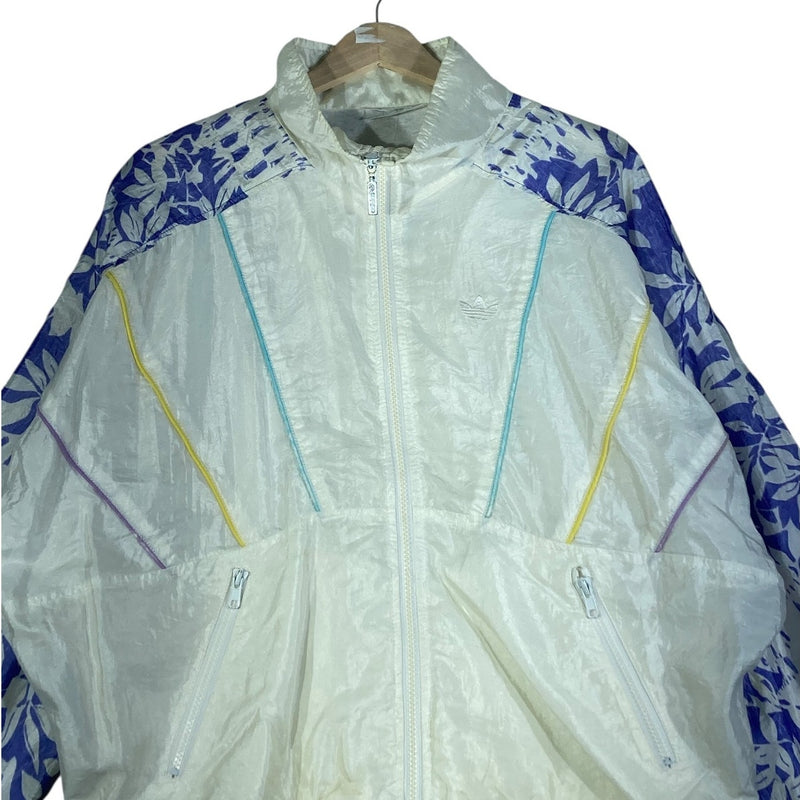 Vintage Adidas Floral Sleeve Windbreaker