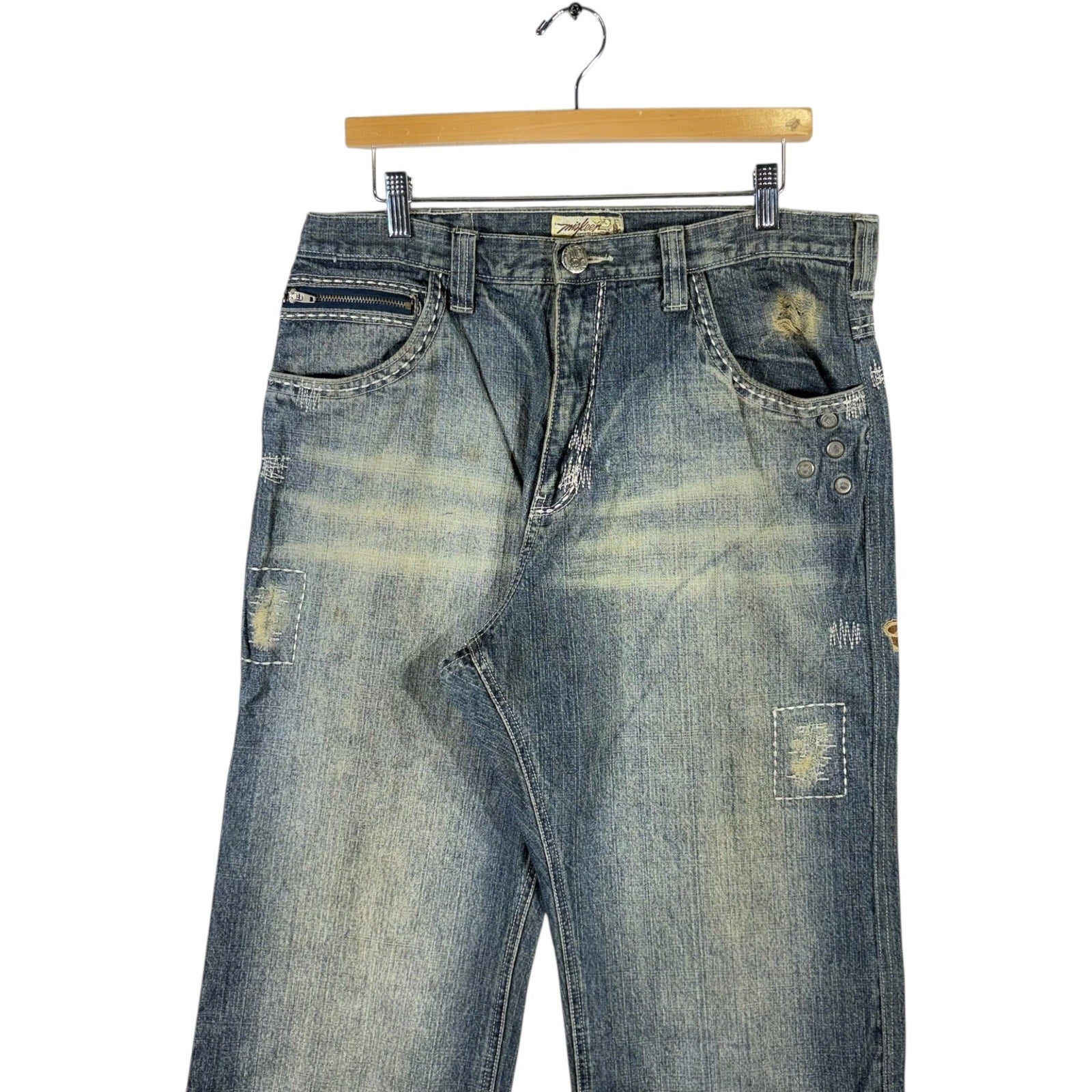 Y2K Miskeen Originals Straight Leg Denim Jeans 38