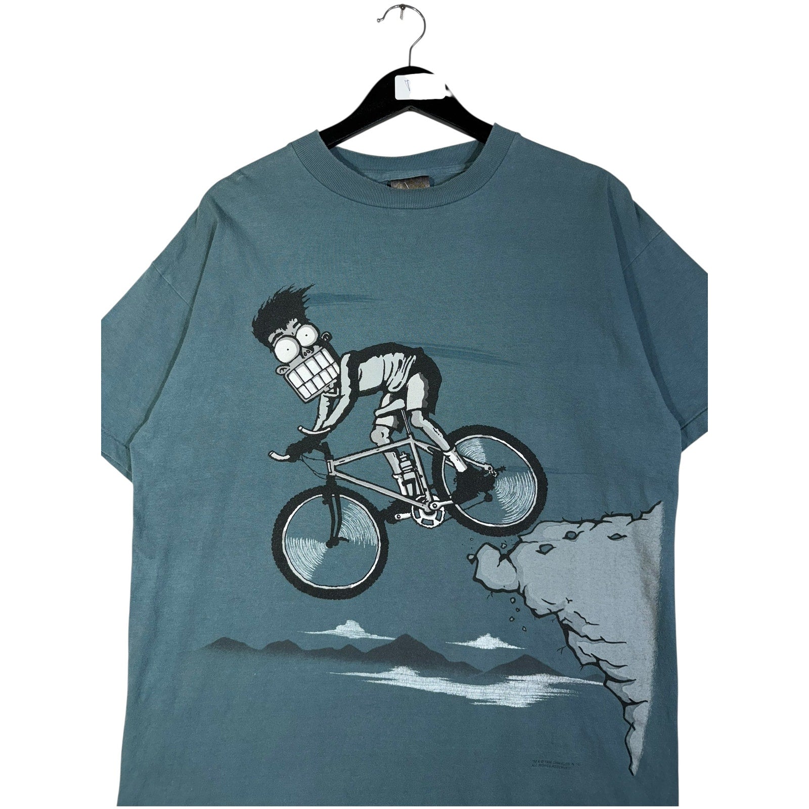 Vintage Scared Stiff Mountain Biking T-Shirt