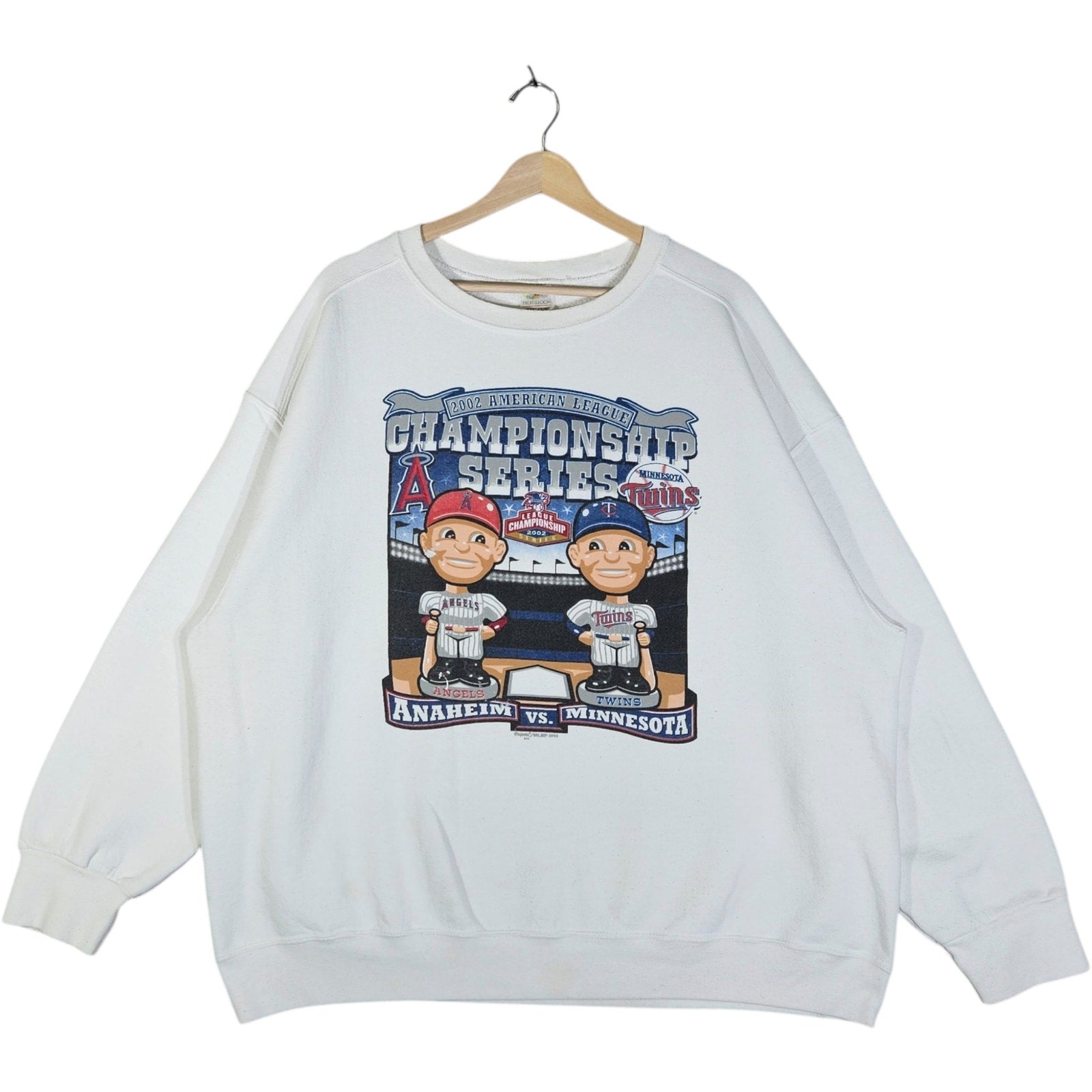 Vintage MLB ALCS 2002 Angels Minnesota Twins Crewneck