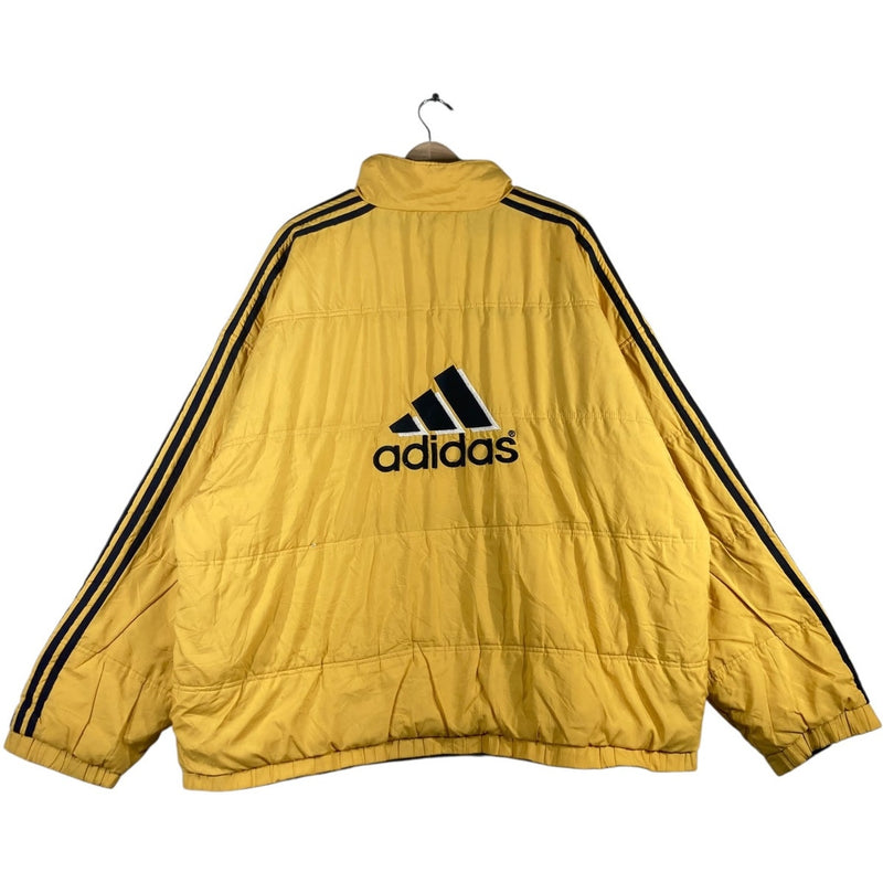 Vintage Adidas Back Logo Full Zip Puffer Track Jacket