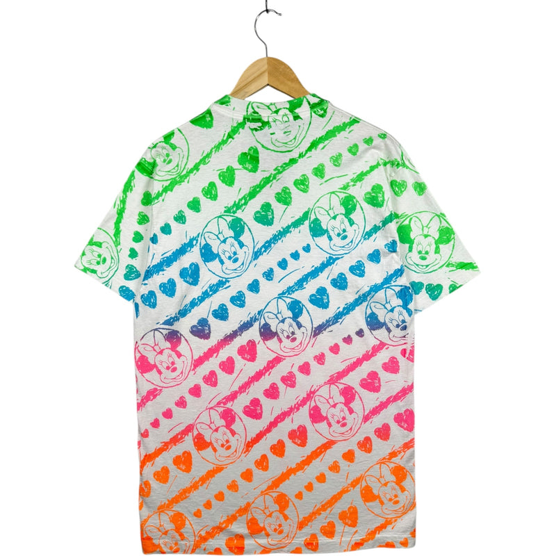 Vintage Disney Minnie Rainbow All Over Print T-Shirt